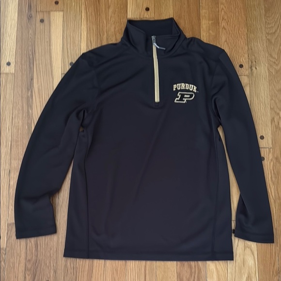 Black Purdue Quarter-Zip Pullover Top Men's Small - Picture 1 of 5